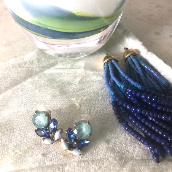 Stella & Dot Beaded Chandelier Earrings - Picture 2 of 3